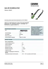 Phoenix Contact Sensor/Actuator cable SAC-5P-M12MR/5,0-PUR 1669819 1669819 Data Sheet