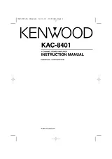 Kenwood KAC-8401 Manuel D’Utilisation