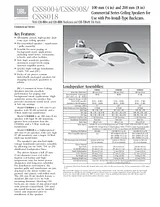 JBL Css8004 Ceiling Wall Speakers CSS8004 Data Sheet