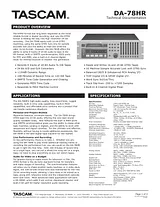 Tascam DA-78HR User Manual