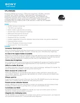 Sony VPL-HW50ES Guida Specifiche