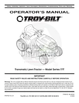 Troy-Bilt 77T Manual Do Utilizador