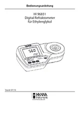 Hanna Instruments HI 96831 digital refractometer for ethylene glycol HI 96831 Manual Do Utilizador