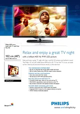 Philips Smart LED TV 40PFL6626T 40PFL6626T/12 Dépliant