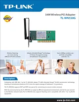 TP-LINK 54Mbps eXtended Range™ Wireless PCI Adapter TL-WN550G Leaflet
