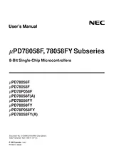 NEC PD78058FY(A) User Manual