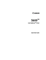 Canon S600 Quick Setup Guide