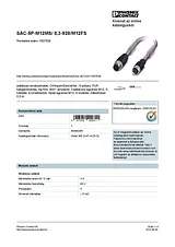 Phoenix Contact Bus system cable SAC-5P-M12MS/ 0,3-920/M12FS 1507528 1507528 Data Sheet