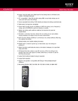 Sony ICD-PX720 Guide De Spécification