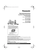 Panasonic KX-TG1062 Справочник Пользователя