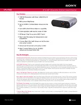 Sony VPL-HS60 Guia De Especificação
