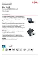 Fujitsu P771 VFY:P7710MXS01DE Data Sheet