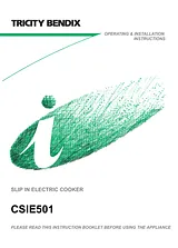 Tricity Bendix CSIE501 Manual De Usuario