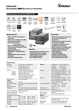 Kuebler Kübler CODIX 924 AC Pre-selection counter CODIX 924 AC Assembly dimensions 45 x 45 mm 6.924.0103.000 Fiche De Données