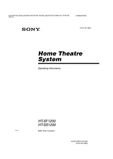 Sony HT-SS1200 ユーザーズマニュアル