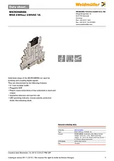 Weidmueller OPTOCOUPLER 230VUC MOZ / 230VAC 1A 8651970000 Техническая Спецификация