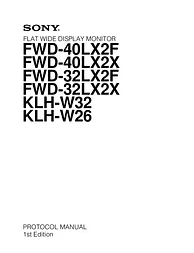 Sony Music Entertainment Projector Accessories KLH-W32. KLH-W26 User Manual