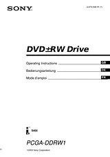 Sony PCGA-DDRW1 Manual