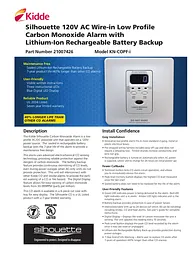 Silhouette Appliances Carbon Monoxide Alarm KN-COPF-I Leaflet