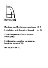 Homematic 132095 Wireless temperature and humidity sensor Indoors 132095 用户手册
