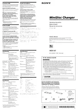 Sony MDX-65 User Manual