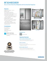 Samsung RF30HBEDBSR Specification Sheet