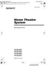 Sony HT-SL600 Справочник Пользователя