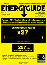 GE FCM11PHWW Energy Guide