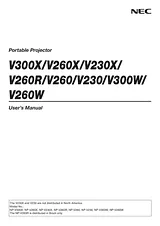 NEC V230X User Manual
