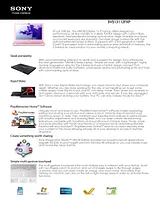 Sony SVS1311ZDZB Guide De Spécification