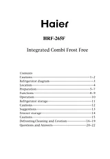 Haier HRF-265F Manual Do Utilizador