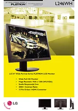 LG 24" Wide TFT LCD L246WHX L246WHX-BN Leaflet