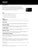 Sony KDL-40EX723 Guia De Especificação