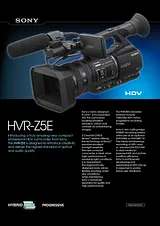 Sony HVR-Z5E HVRZ5E Manuel D’Utilisation