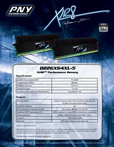 PNY XLR8™ 2GB (2 x 1GB) DDR2 800 D22GX64XL-5 Dépliant