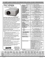 Sanyo PLC-EF60A Specification Guide