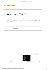McCulloch T26 CS Manuel D’Utilisation