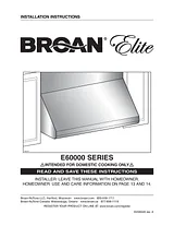 Broan E60 Manual De Usuario