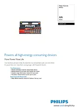 Philips LR6PC24C AA Alkaline Battery LR6PC24C/27 Leaflet