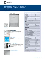 Electrolux EP18WI30LS Specification Sheet