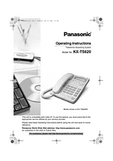 Panasonic KX-TS620W Справочник Пользователя