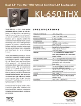 Klipsch KL-650-THX 3481015650 Dépliant