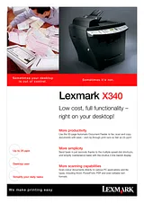 Lexmark X340 MARKX340 Dépliant