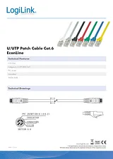 LogiLink 1m Cat.6 U/UTP CP2037U Manual De Usuario