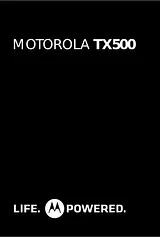 Motorola TX500 Manuel D’Utilisation