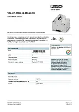 Phoenix Contact Type 2 surge protection device VAL-CP-MCB-1S-350/40/FM 2882763 2882763 데이터 시트