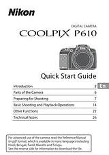 Nikon COOLPIX P610 クイック設定ガイド