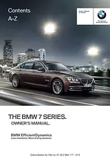BMW 2015 740i Sedan 业主指南