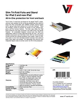 V7 Slim Tri-Fold Folio TA37BLK-2N Dépliant