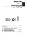 Panasonic PT-AE700U User Manual